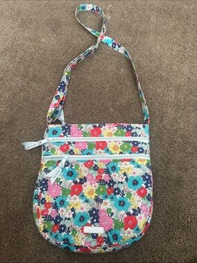 Vera Bradley Floral Crossbody Bag in Blue, Pink & Red